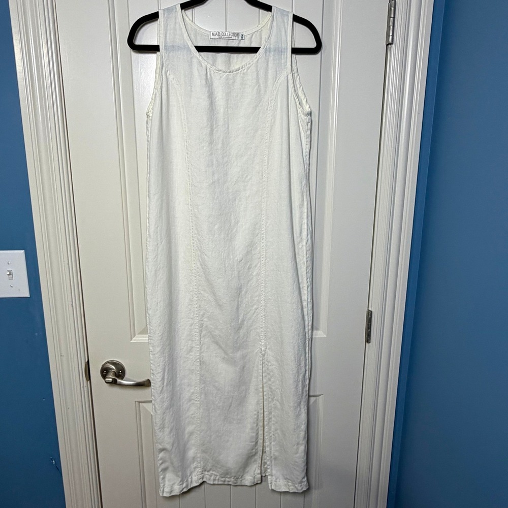 MAC Collection Linen Dress Womens Small / Medium‎ White